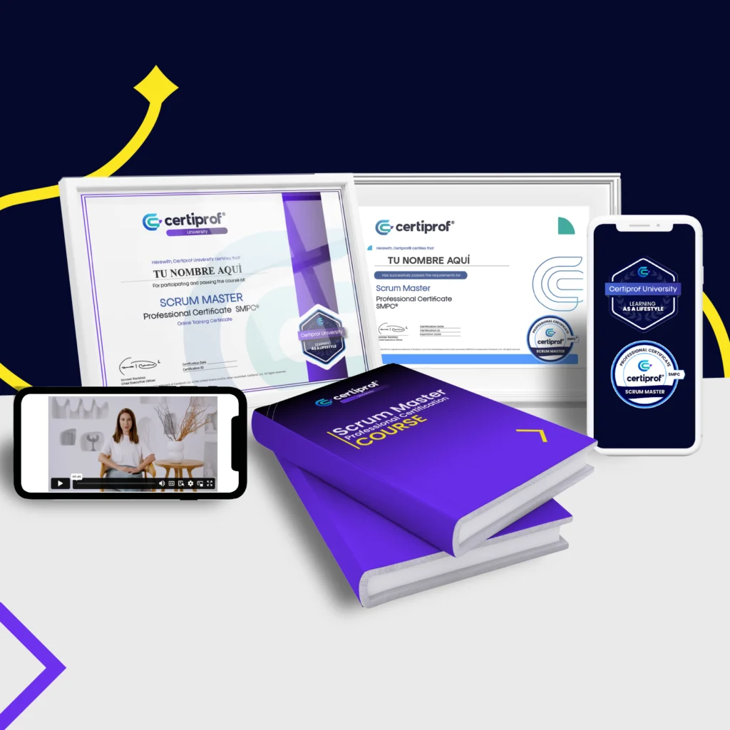Mock-up Certiprof university Curso Scrum Master